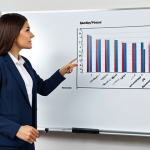 **

A professional woman, fully clothed in a modest business suit, giving a presentation in a modern office setting. She is confidently gesturing towards a whiteboard with charts and graphs. Appropriate attire, safe for work, perfect anatomy, correct proportions, professional setting, family-friendly.

**